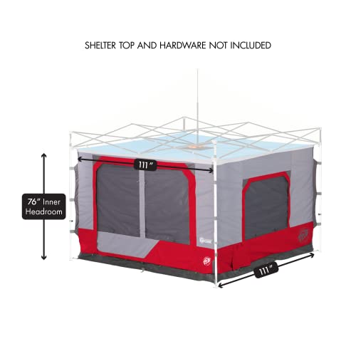 E-Z UP Camping Cube 6.4, Converts 10' Straight Leg Canopy into Camping Tent, Royal Blue (Canopy/Shelter NOT Included)