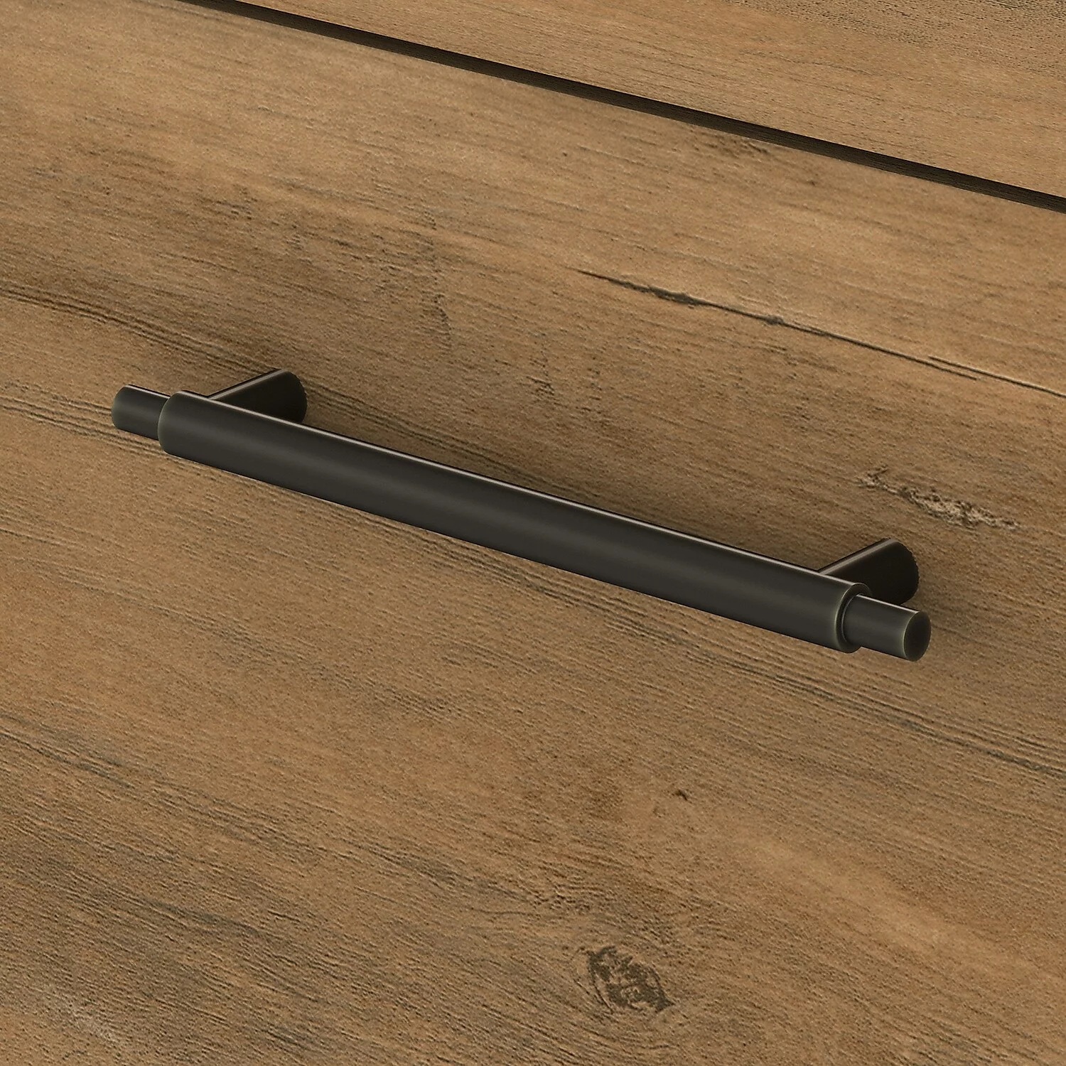 Key West L Desk with Lateral File Cabinet in Reclaimed Pine - Engineered Wood