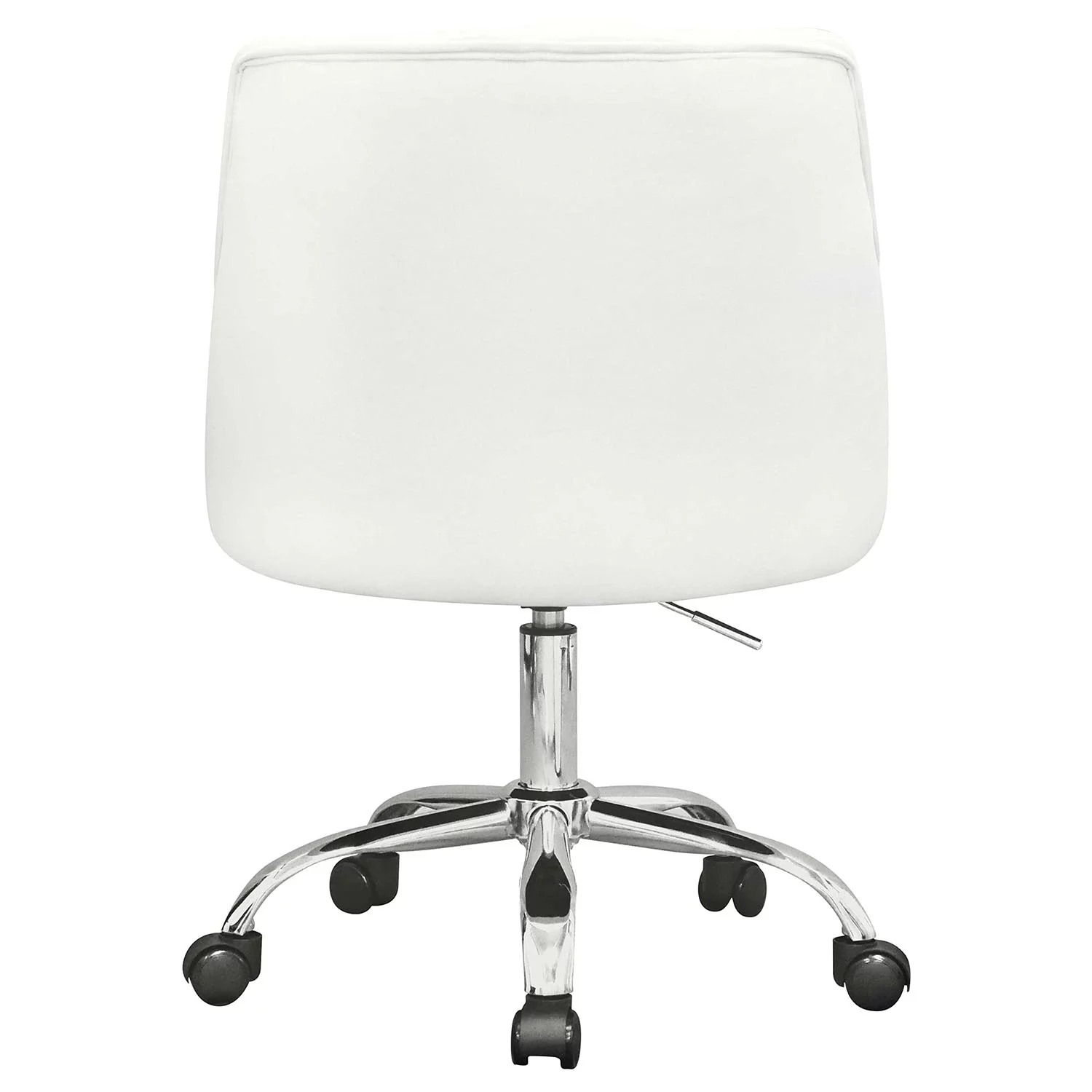 MOJAY Modern Velvet Office Chair with Swivel Function and Adjustable Height, White