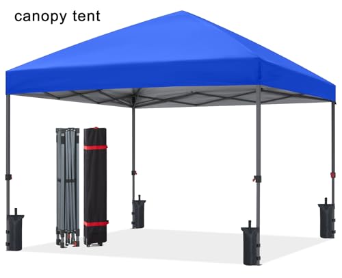 ABCCANOPY Pop Up Canopy - Outdoor Patio Portable Canopy Tent Heavy Duty for Backyard and Deck with 4 Sandbags(White, 10x10)