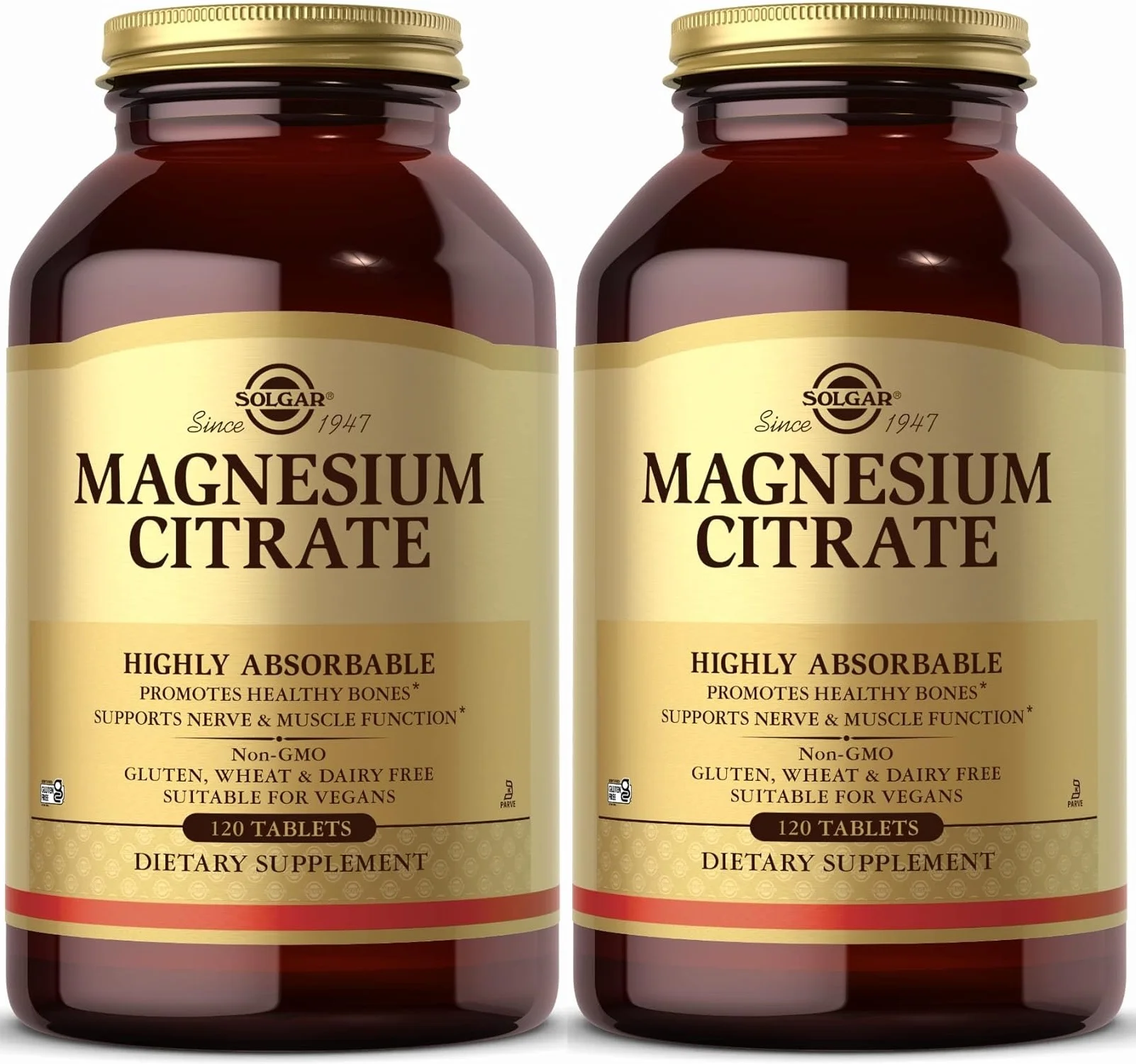 Solgar Magnesium Citrate 120 Tablets (2 Bottle Pack)