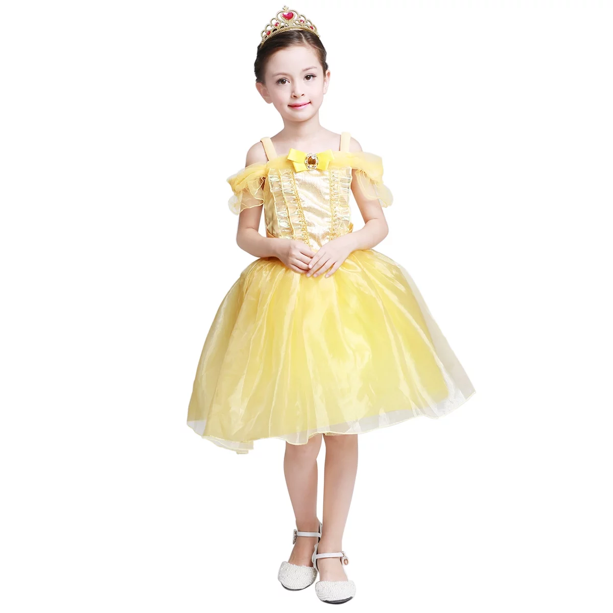 HAWEE Deluxe Princess Dress Up for Girls Party Fancy Cosplay Beauty Belle Costume