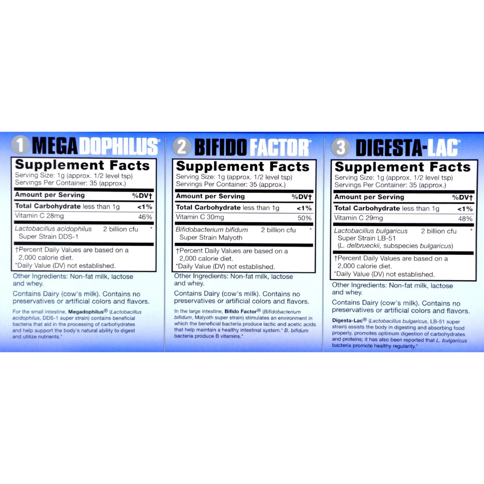 Natren Healthy Start System Probiotic Tripack Dairy Powder, 3 Ea