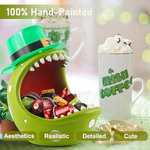 Piranha Plant Large Candy Bowl For Candy Dish Key Bowl Decorative Bowl Home Decorations Indoor Big Mouth Plant (Green, Extra Large)