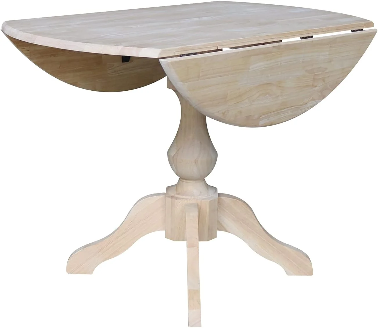 Round Dual Drop Leaf Pedestal Table-30.3