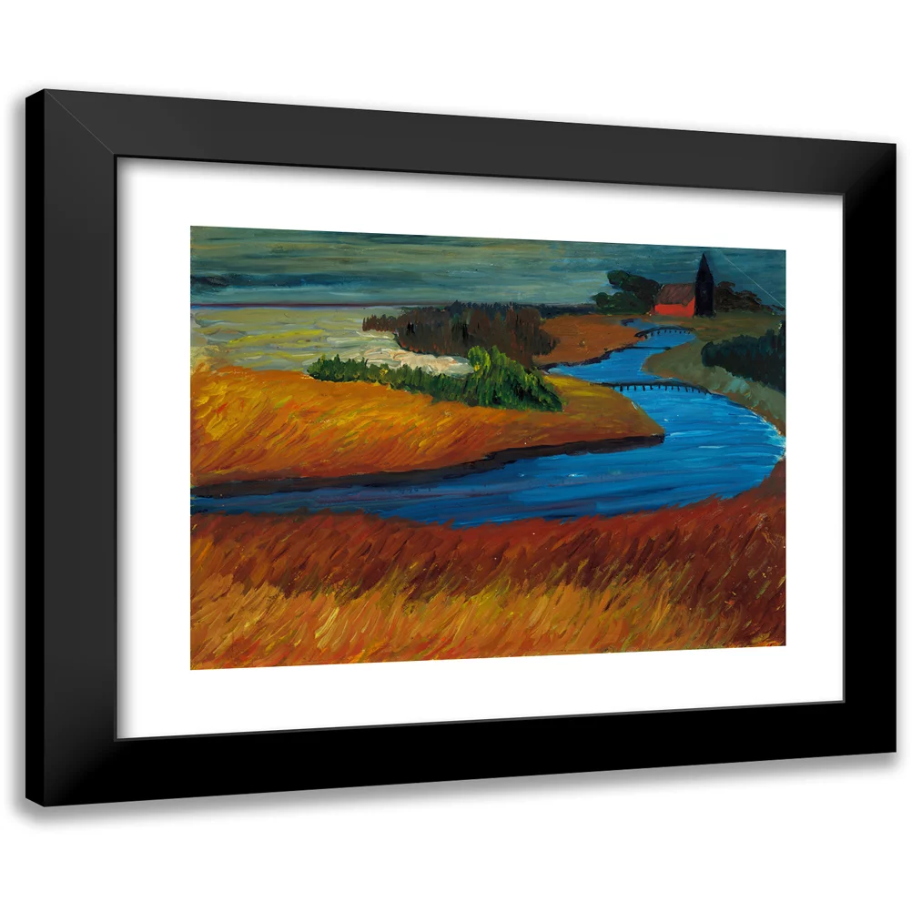 Marianne von Werefkin 14x11 Black Modern Framed Museum Art Print Titled - Prerowstrom (1911)