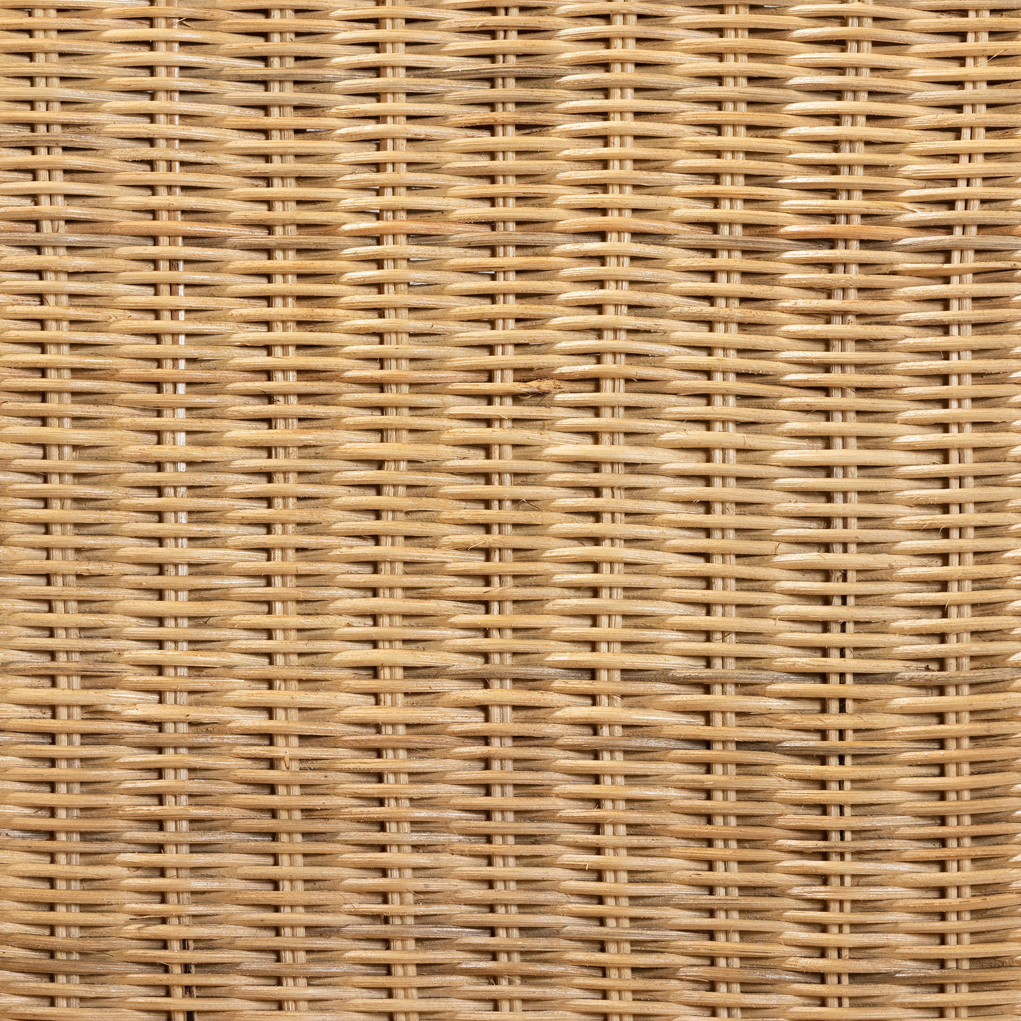 bali & pari Shamara Modern Bohemian Natural Rattan and Mahogany Wood Dining Chair