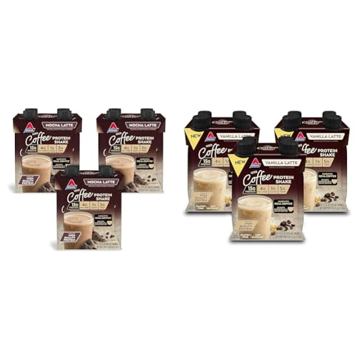 Atkins Creamy Milk Chocolate PLUS Protein Shake, 30g Protein, 7g Fiber, 2g Net Carb, 1g Sugar, Keto Friendly, Low Carb, High Protein Drink, 12 Count