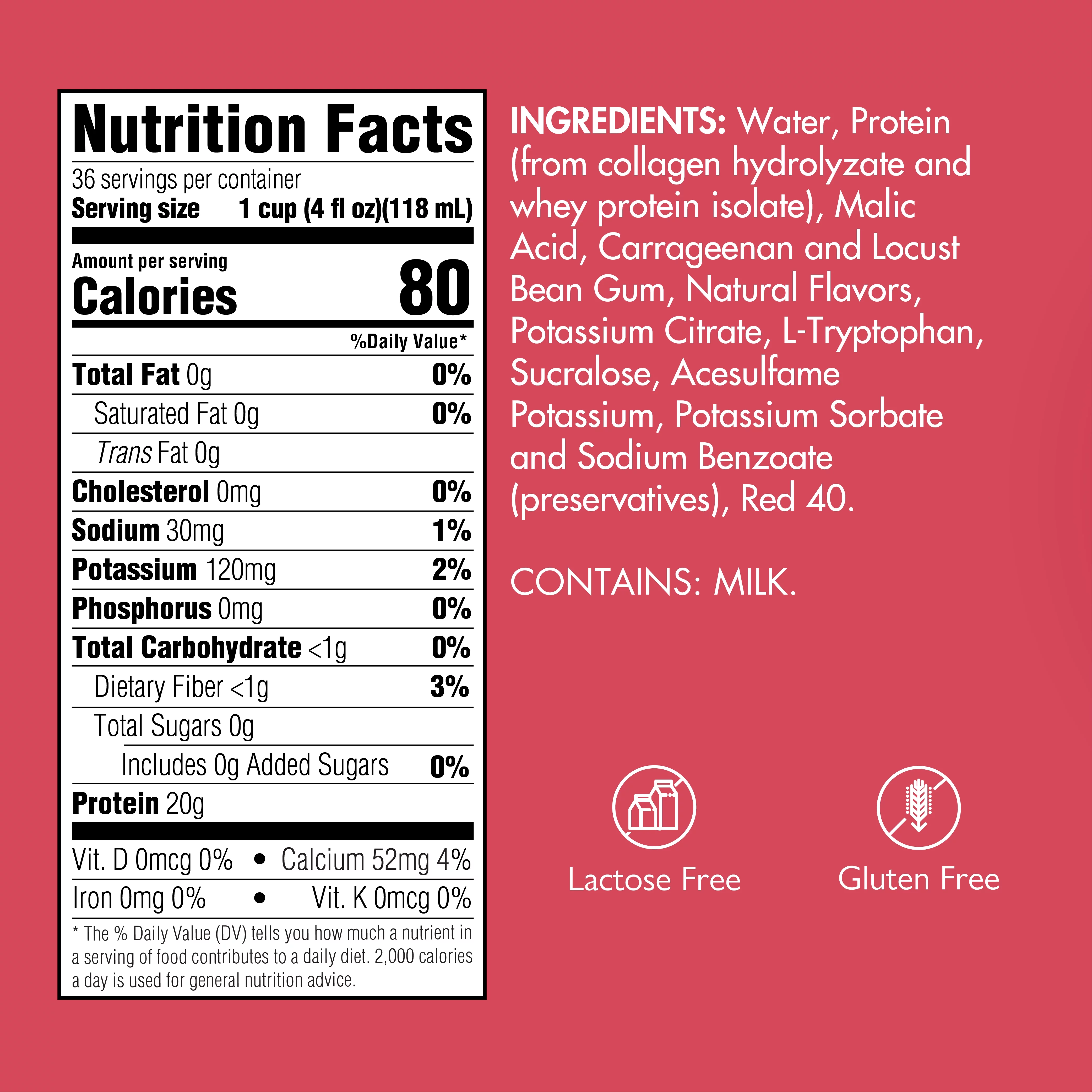 High Protein Sugar Free Gelatin |Gelatein Fruit Punch| 12 Servings