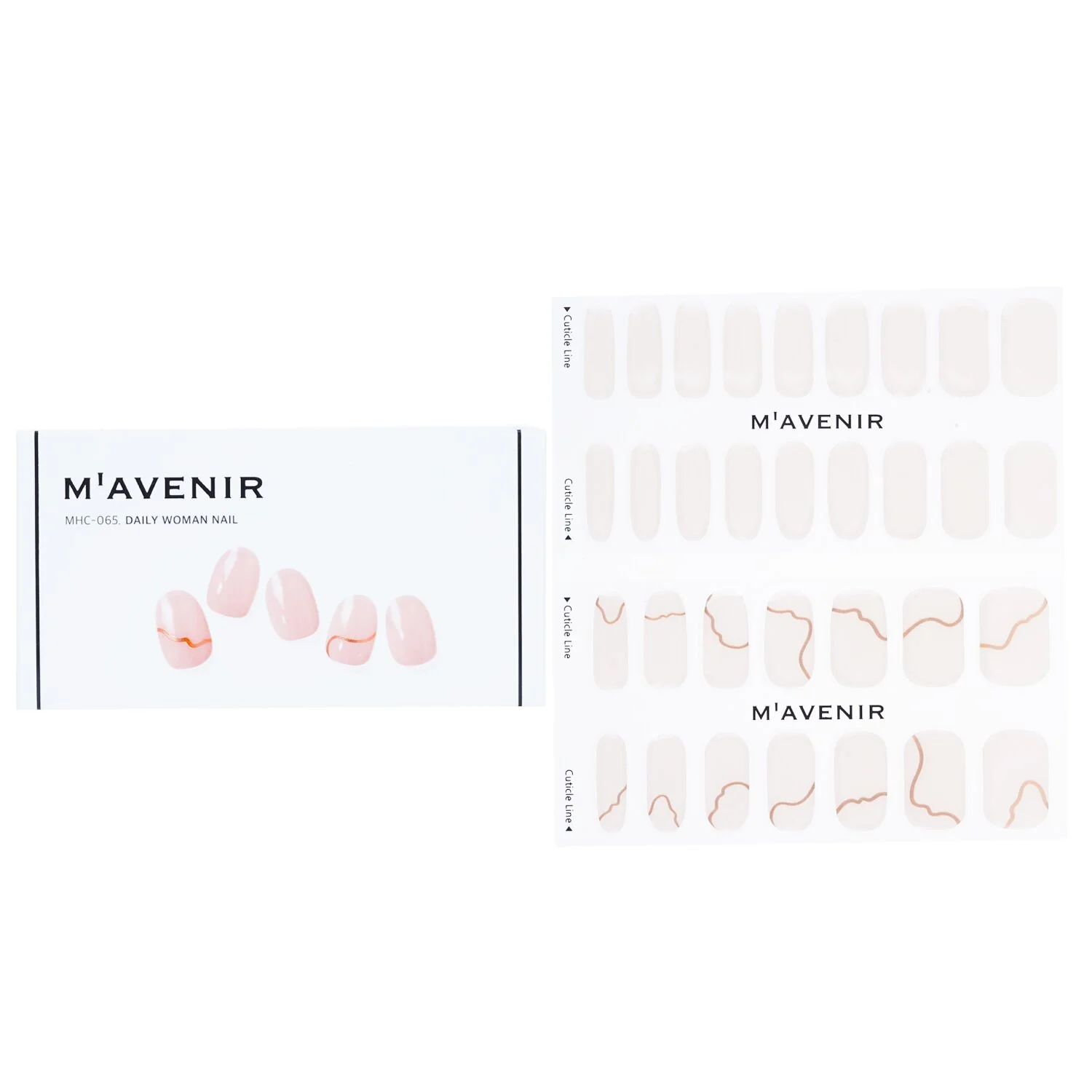 Mavenir Nail Sticker (Pink) - # Glass Soft Pink Nail  32pcs