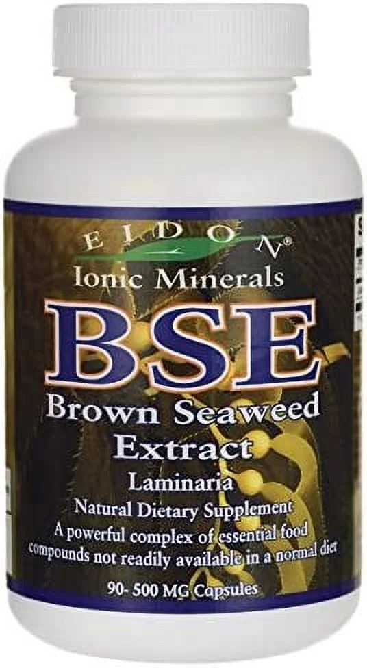 BSE (Brown Seaweed Extract), 500 mg, 90 Capsules, Eidon Mineral Supplements