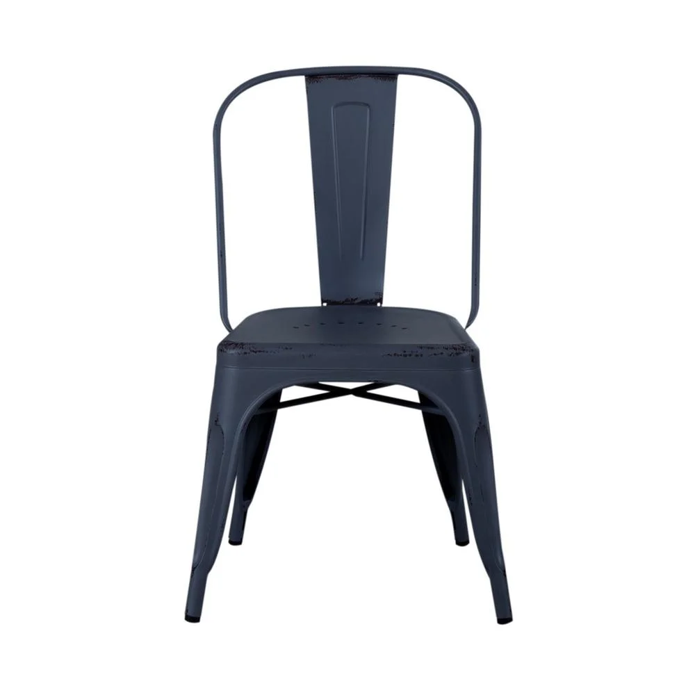 Liberty Furniture Industries Bow Back Side Chair- Navy
