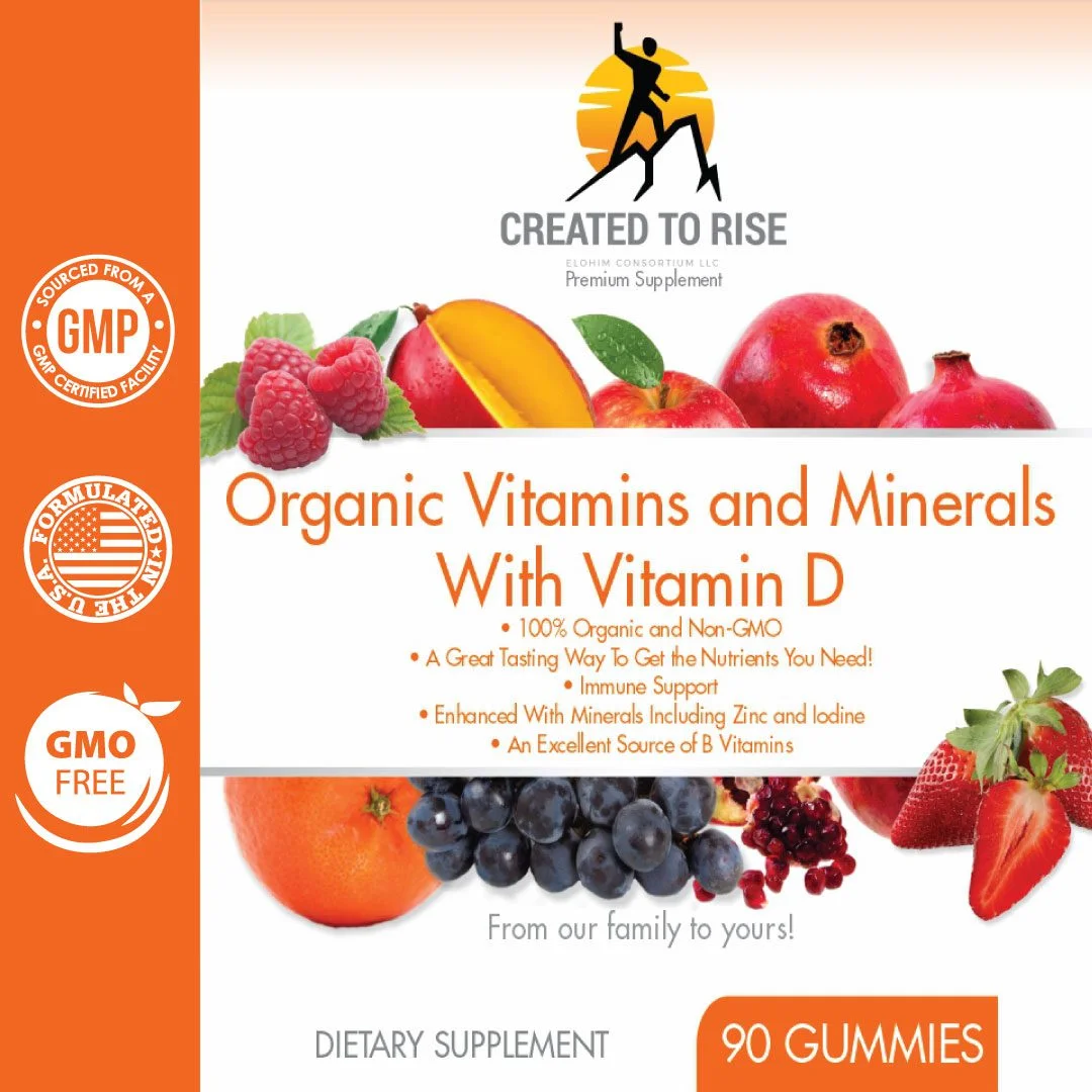 Created To Rise Organic Vitamins & Minerals With Vitamin D