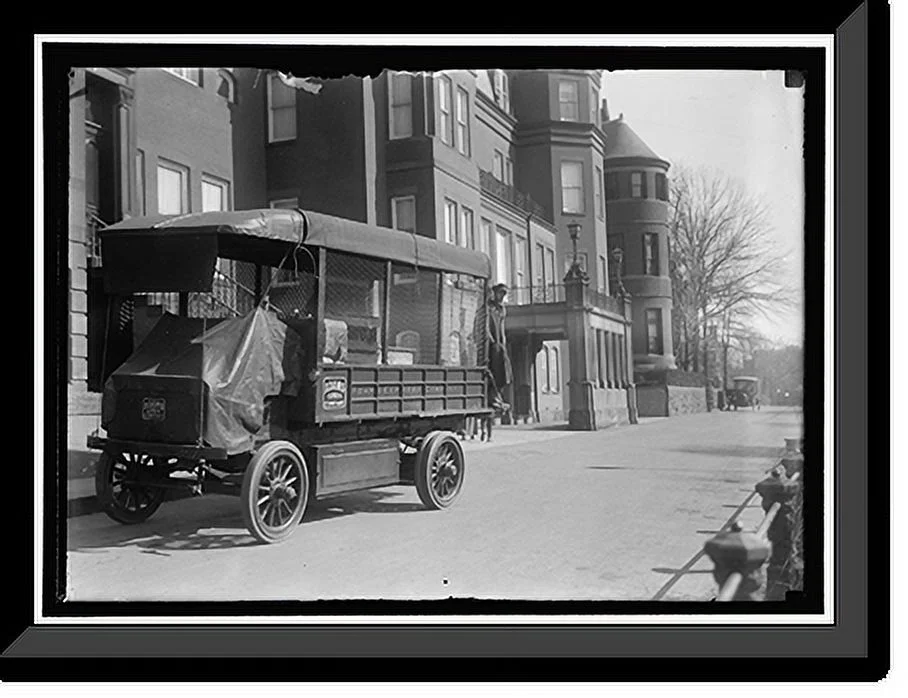 Historic Framed Print, BERNSTORFF, COUNT J.H. VON. AMBASSADOR FROM GERMANY. LEAVING GERMAN EMBASSY - 5, 17-7/8