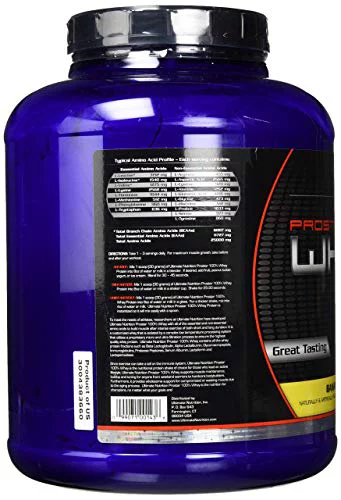 Ultimate Nutrition Prostar Whey Protein Powder Blend of Whey Concentrate Isolate and Peptides - Low Carb, Keto Friendly, 25 Grams of Protein - 80 Servings, Banana, 5 Pounds