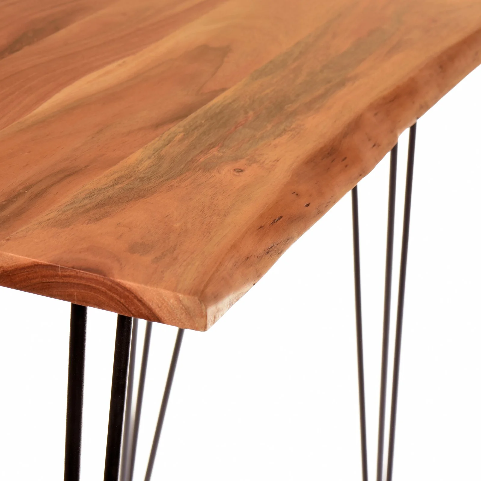 Carolina Classics Seti Live Edge Bar Table in Elm and Gold