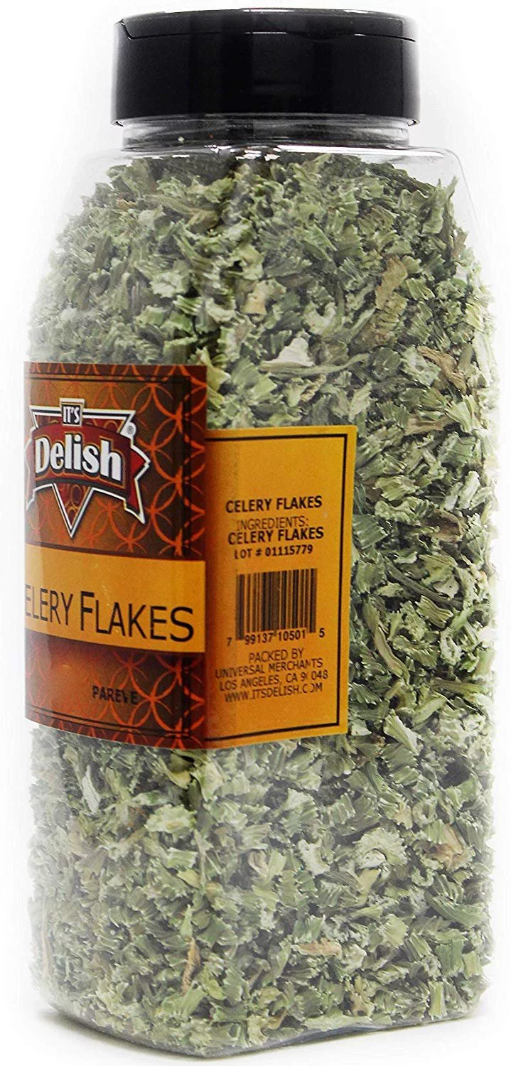 Dried Celery Flakes - Stalk & Leaf by Its Delish, Large Jar