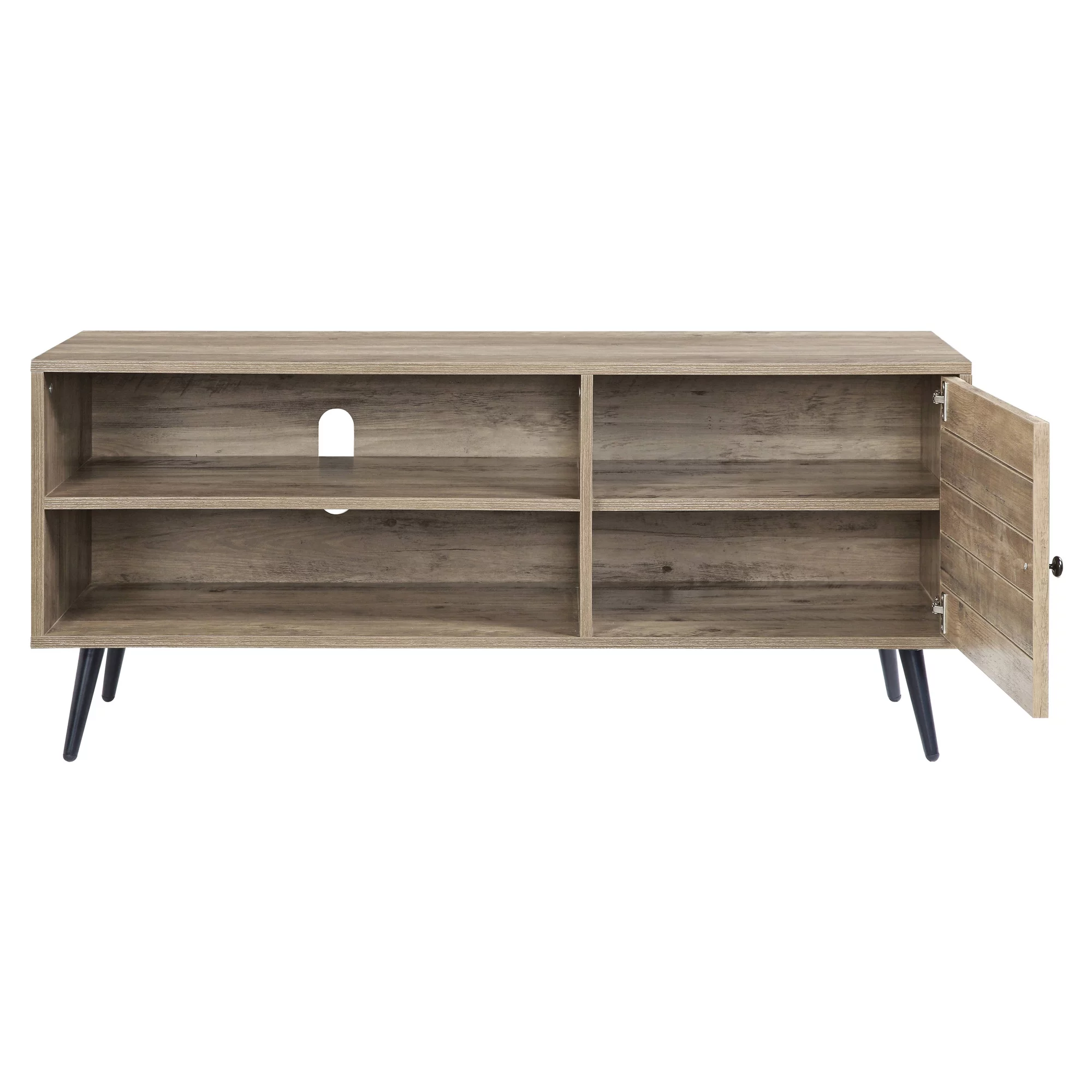 ACME Baina II TV Stand in Rustic Oak & Black Finish