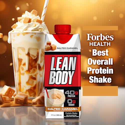 Labrada Lean Body Ready-to-Drink Strawberry Protein Shake, 40g Protein, Whey Blend, 0 Sugar, Gluten Free, 22 Vitamins & Minerals, 17 Ounce (Recyclable Carton & Lid - Pack of 12) LABRADA