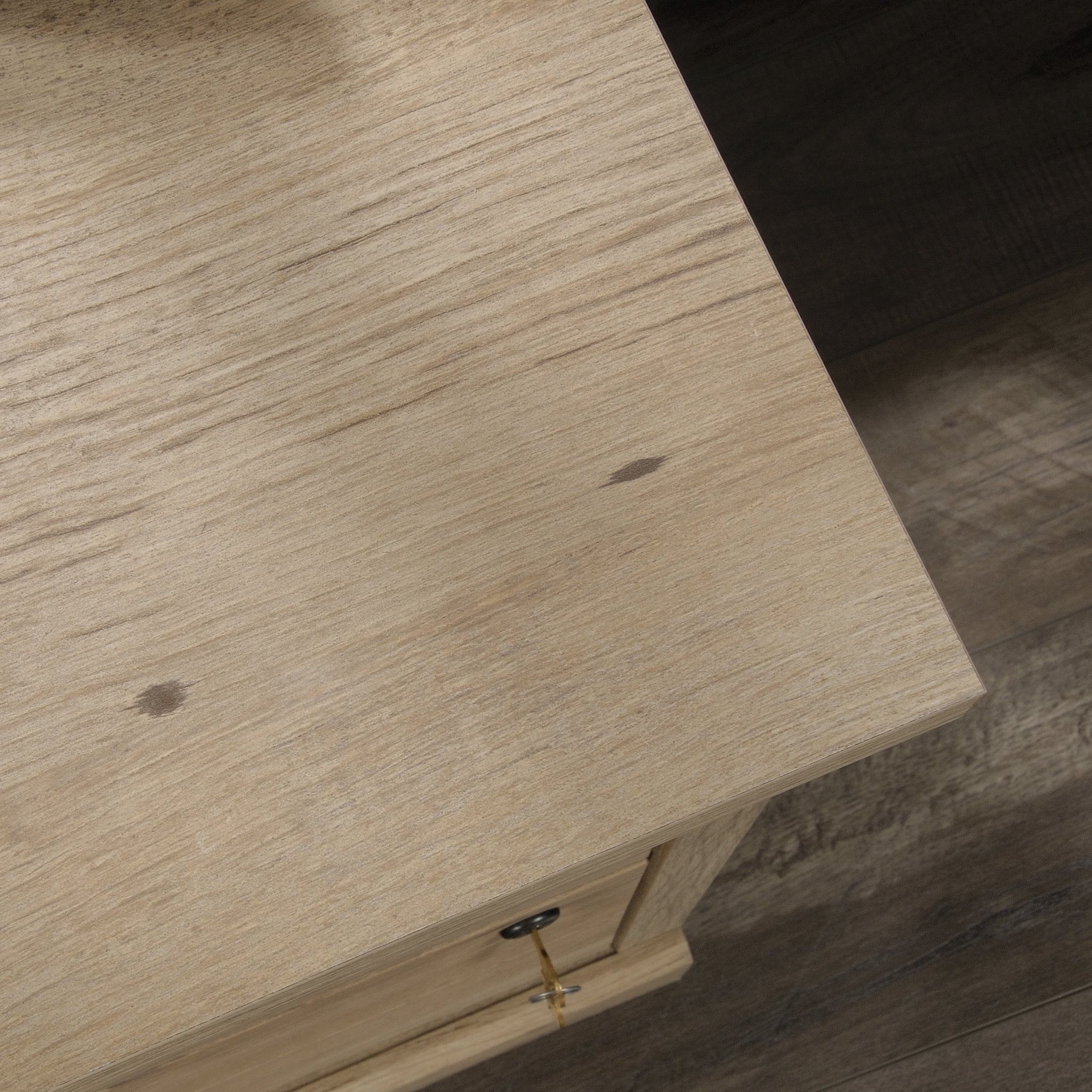 Sauder Aspen Post 2 Drawer Wooden Lateral File Cabinet with Lock in Prime Oak