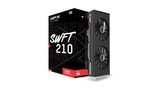 XFX Swift AMD Radeon RX 9060 XT OC White Gaming Edition with 8GB GDDR6 HDMI 2xDP, AMD RDNA 4 RX 9060XT RX-96TSW8GWQ