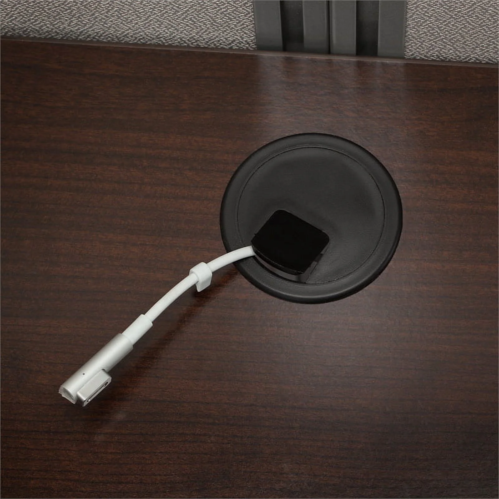 Scranton & Co Furniture 60W Two Person Straight Desk Office Suite in Cherry