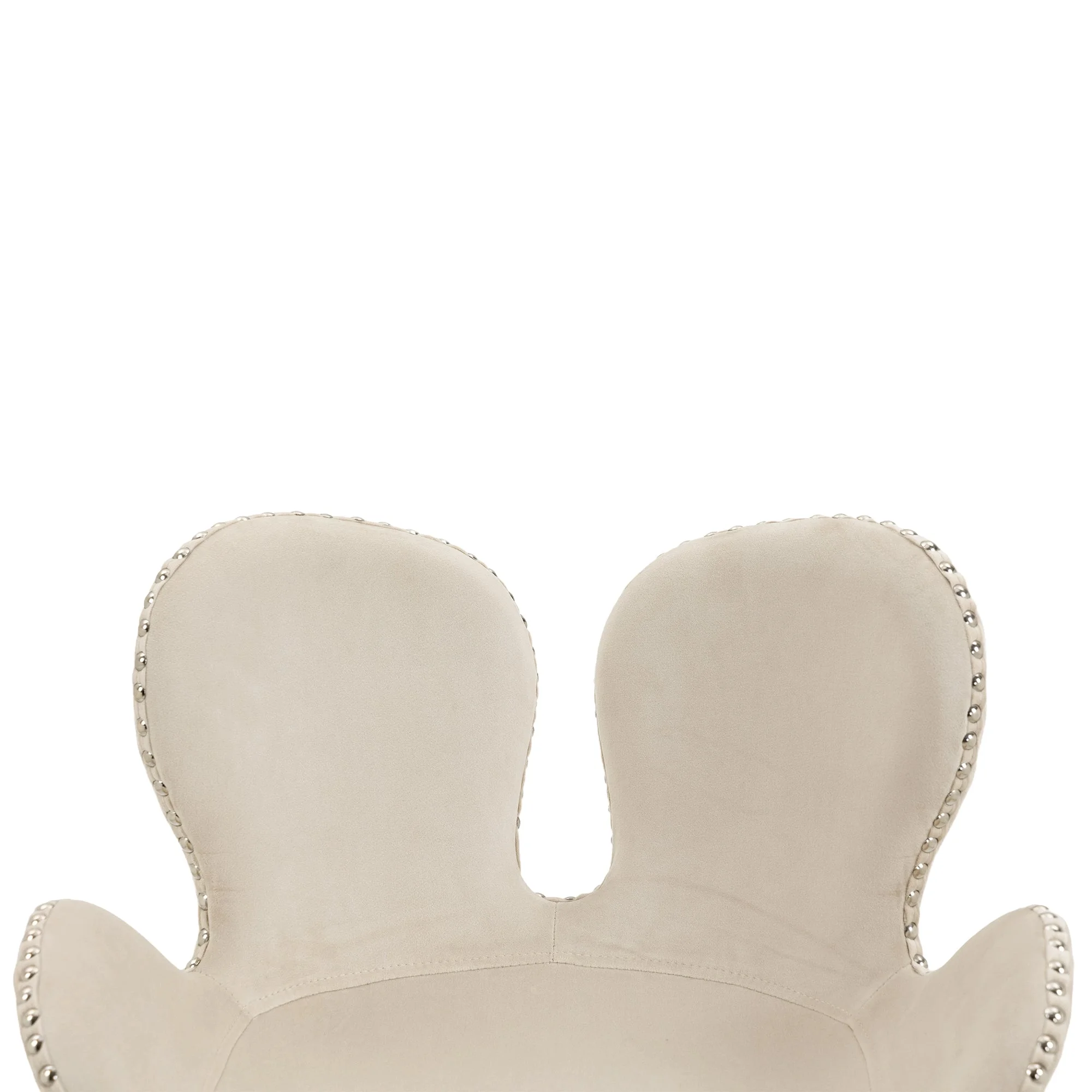 Clove Bar Stools with Back and Footrest  - Beige Set of 2