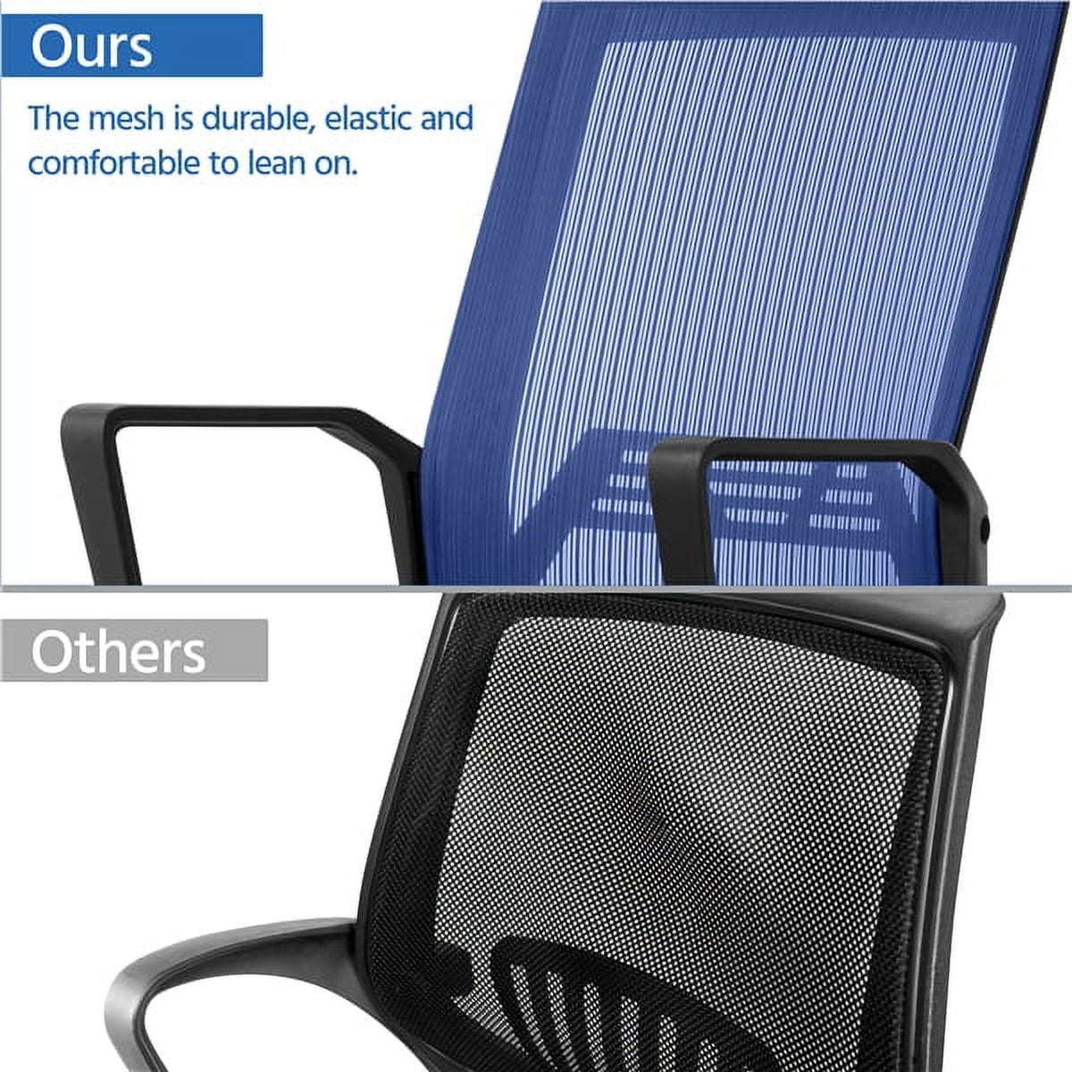 Topeakmart Mesh Office Chair Ergonomic Height Adjustable Computer Chair with 360° Rolling Casters Blue