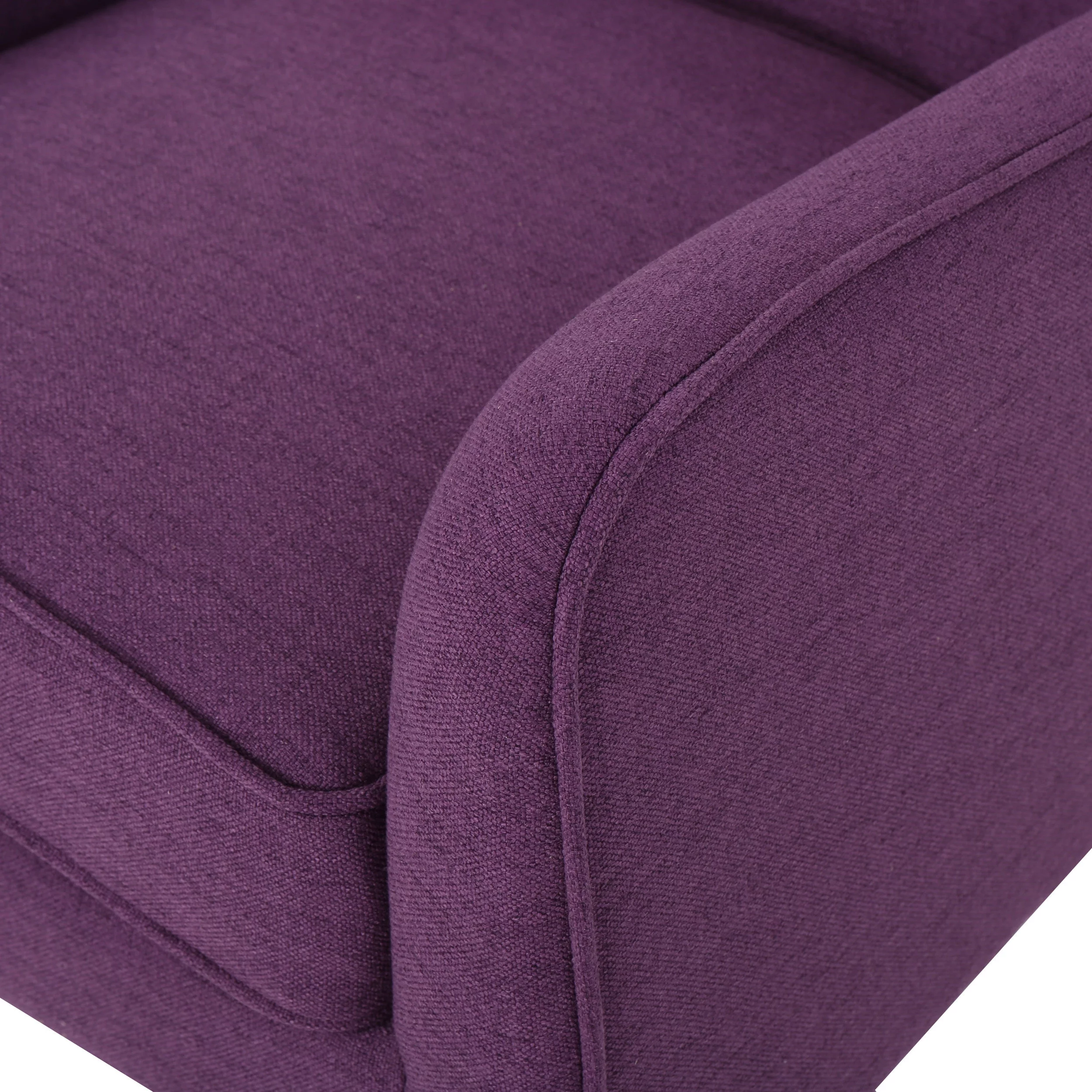 Noble House Ingrid Mid Century Fabric Arm Chair,Purple