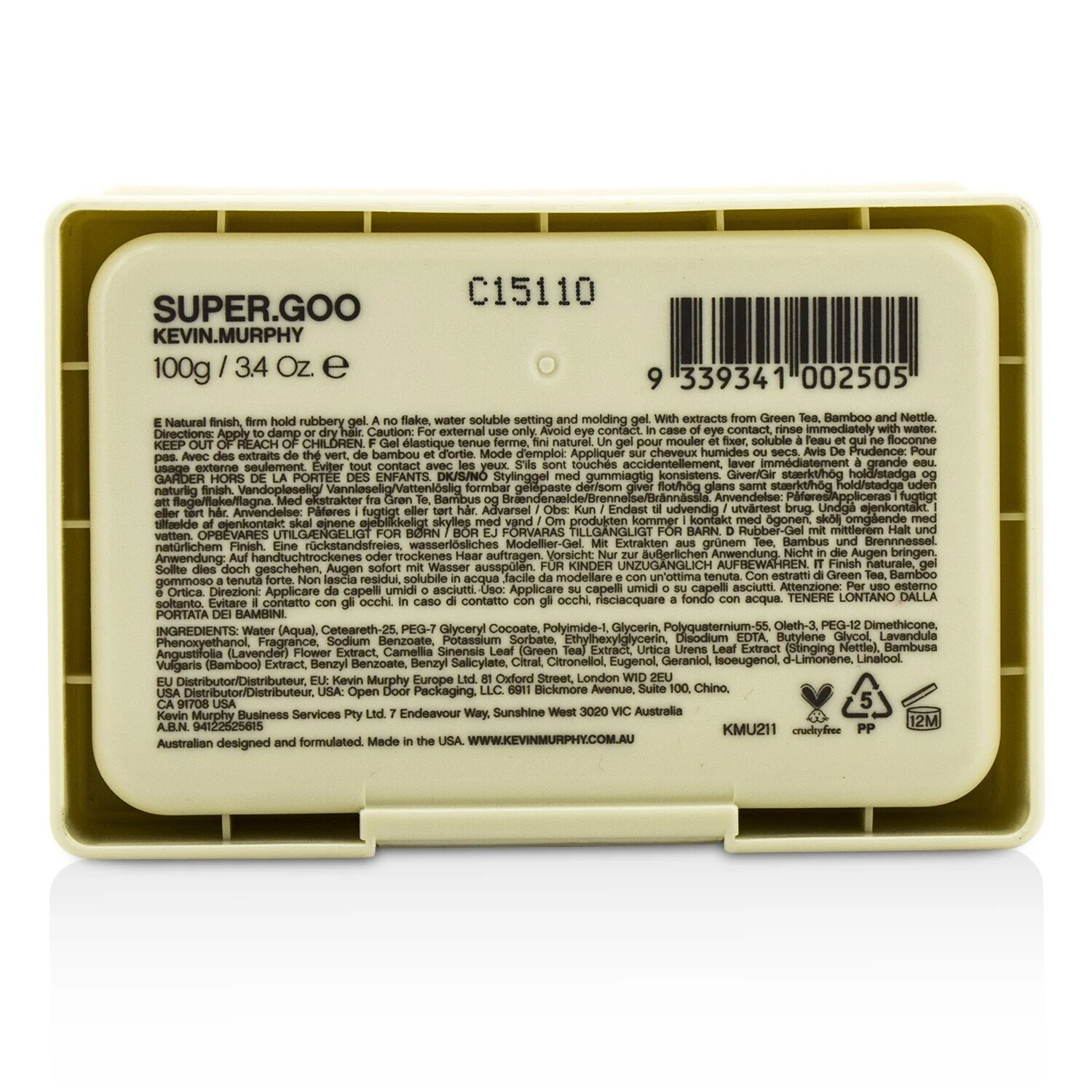 Kevin.Murphy Super.Goo Firm Hold Rubbery Gel  100g/3.4oz