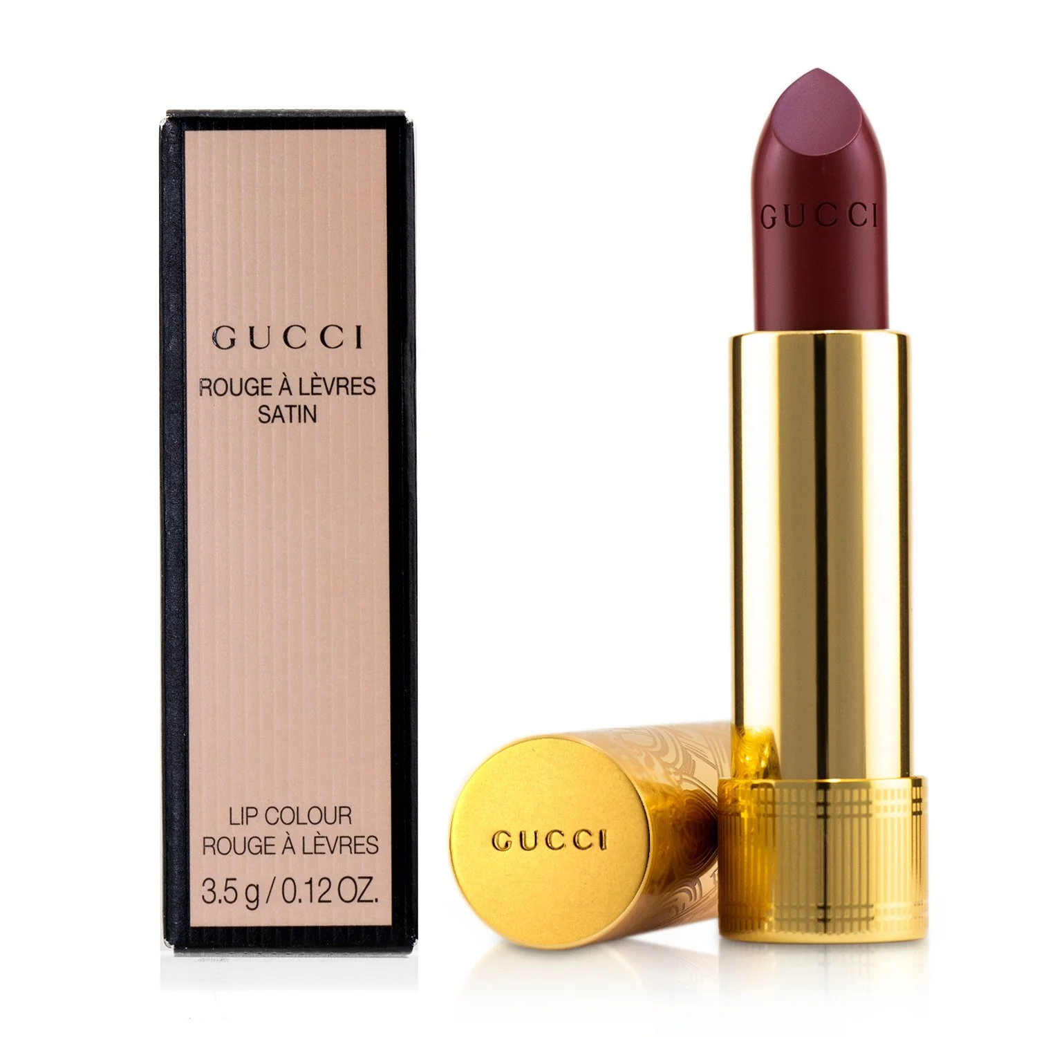 Gucci Rouge A Levres Satin Lip Colour - # 504 Myra Crimson  3.5g/0.12oz