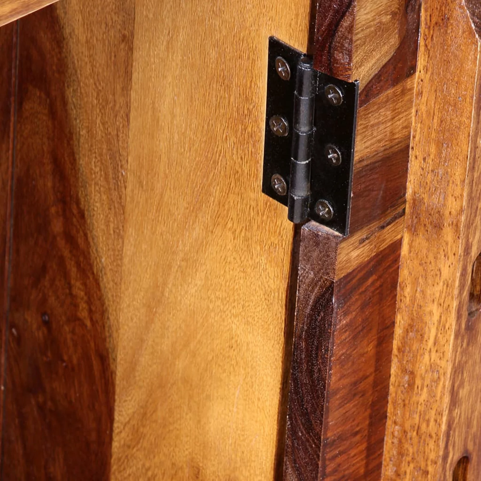 Festnight Writing Desk with 1 Drawer and 1 Cabinet Solid Sheesham Wood