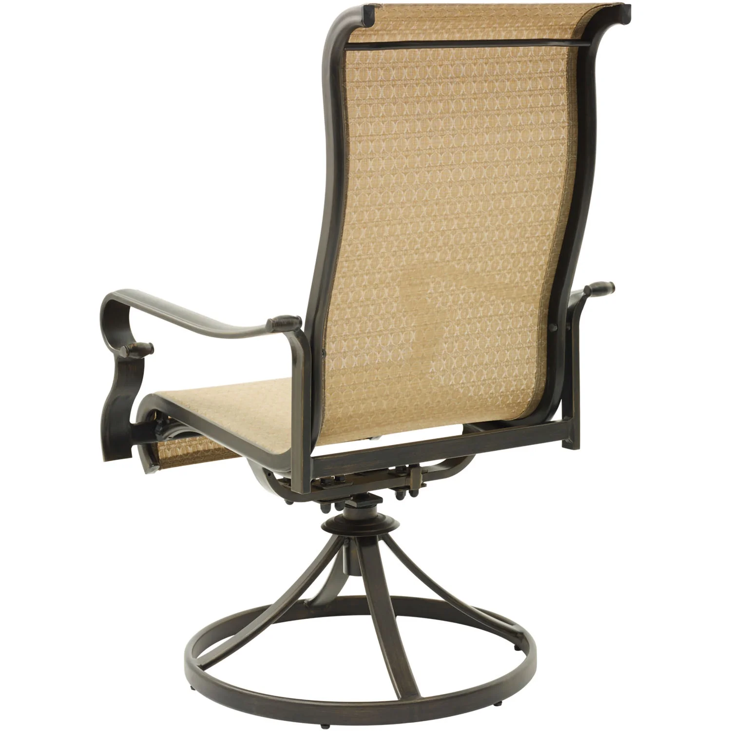 Hanover Brigantine 9-Piece Dining Set with an Expandable Cast-Top Dining Table and 8 Sling Swivel Rockers