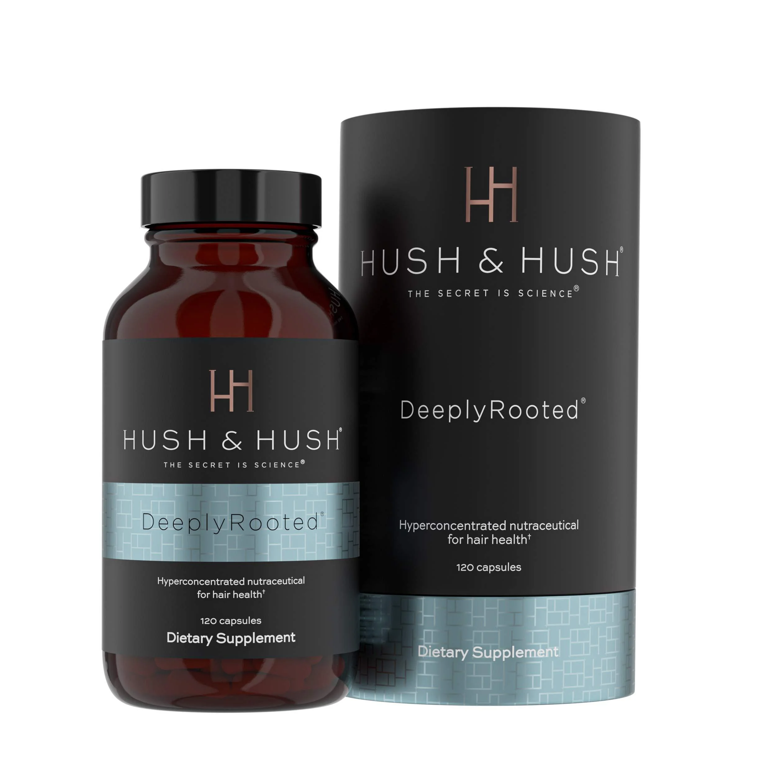 Hush & Hush DeeplyRooted Hair Supplement For Stronger, Healthier Hair - Collagen Hair Growth Pills For Men & Women - Biotin For Hair Loss - Hair Care For Thinning Hair