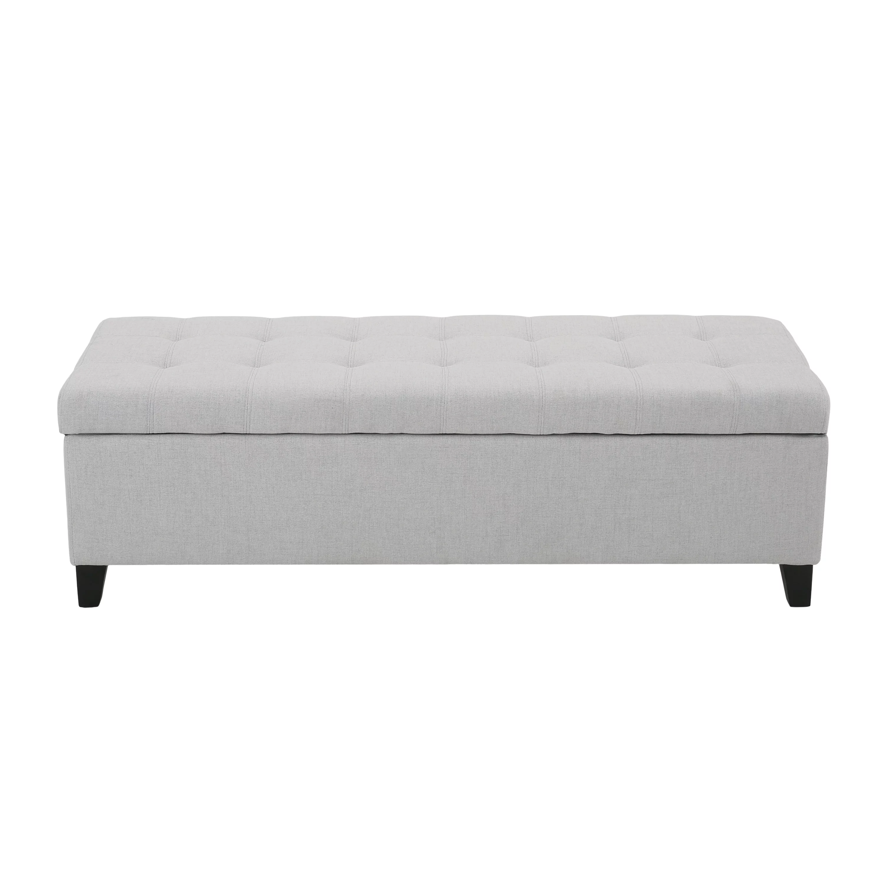 Noble House Wester field Light Grey Fabric Storage Ottoman