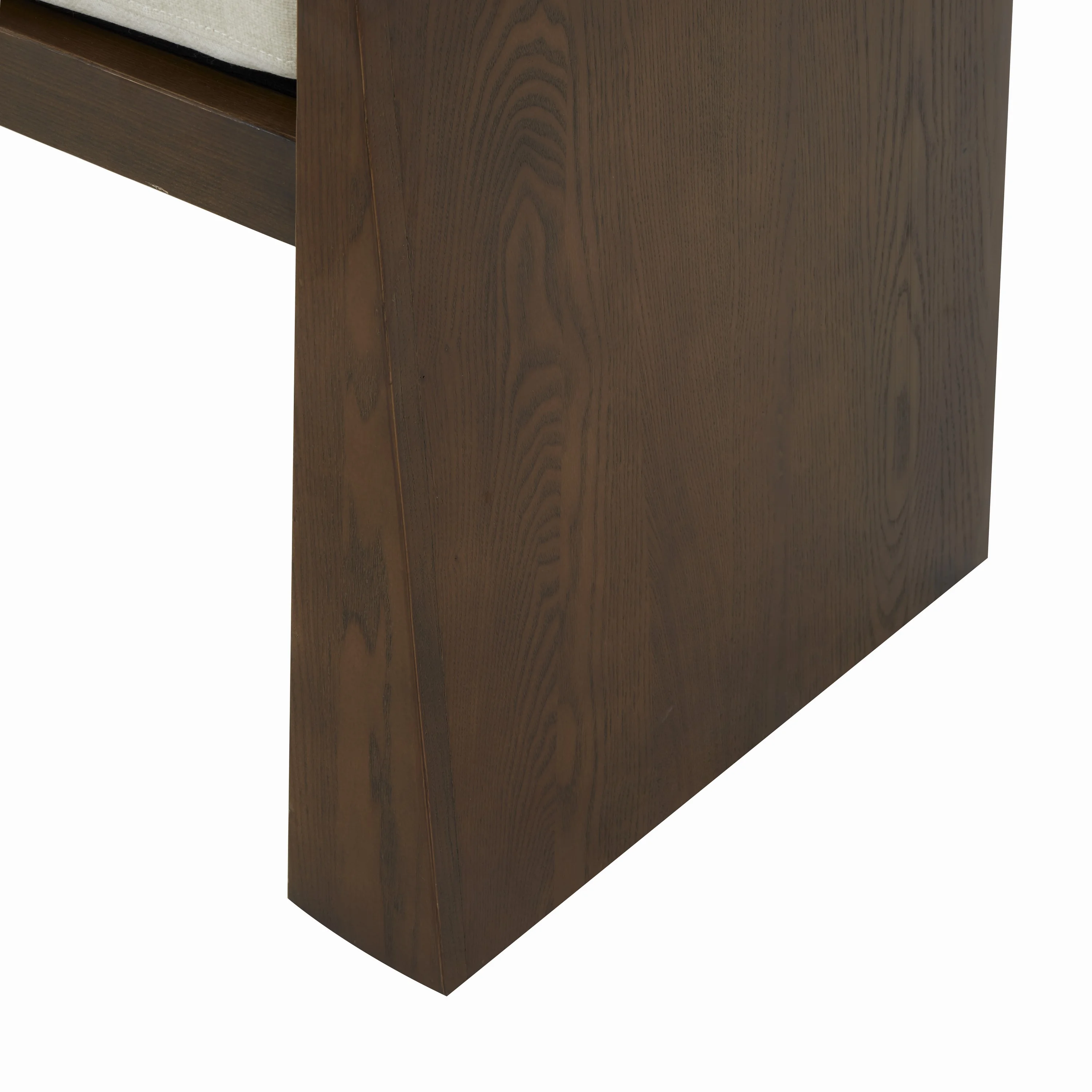 SAFAVIEH Couture Blanchette Solid Velvet Modern Bench with Wood Frame, Cream/Walnut