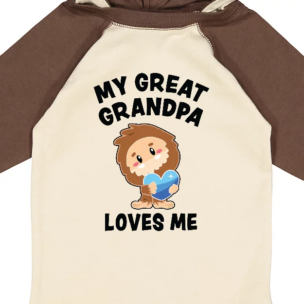 Inktastic Cute Bigfoot My Great Grandpa Loves Me Boys Long Sleeve Baby Bodysuit