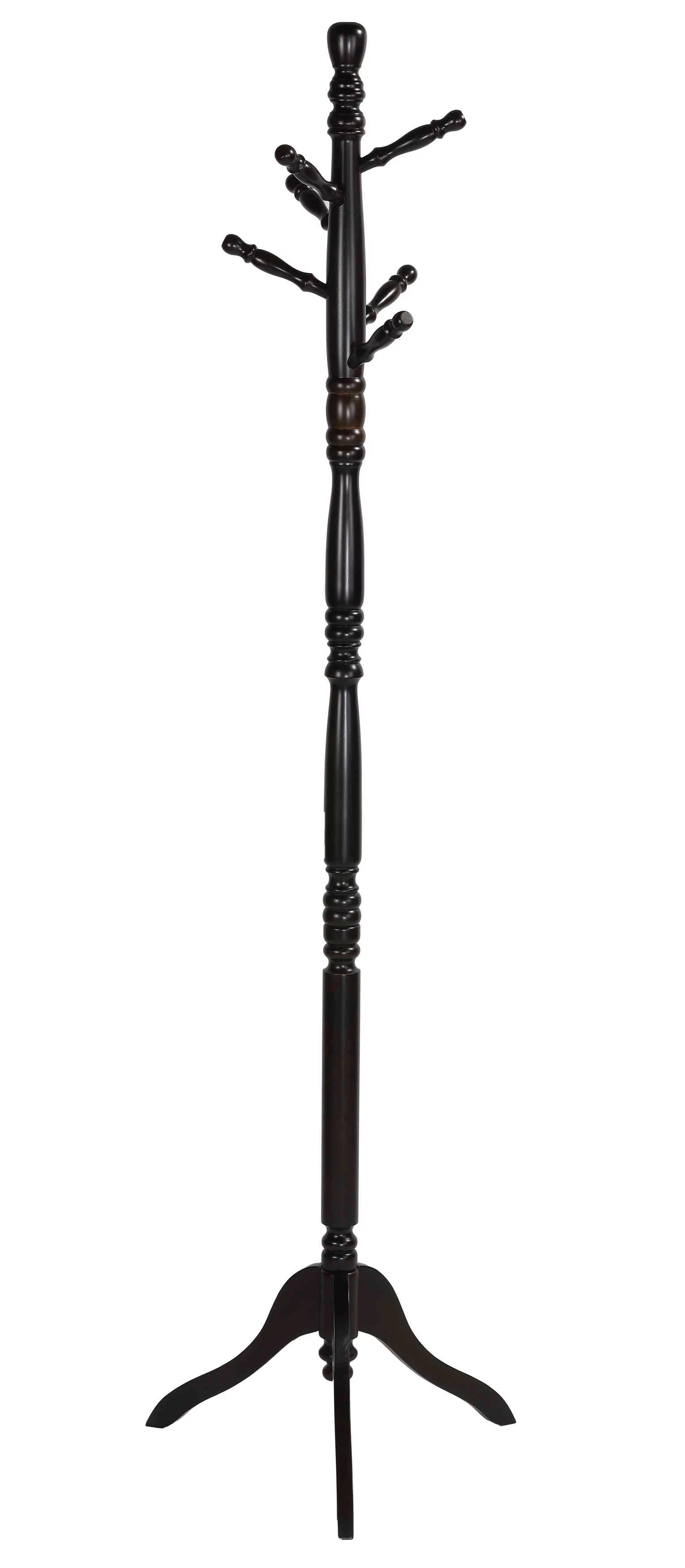 Cortesi Home Ross Wooden Swivel Coat Rack, Walnut