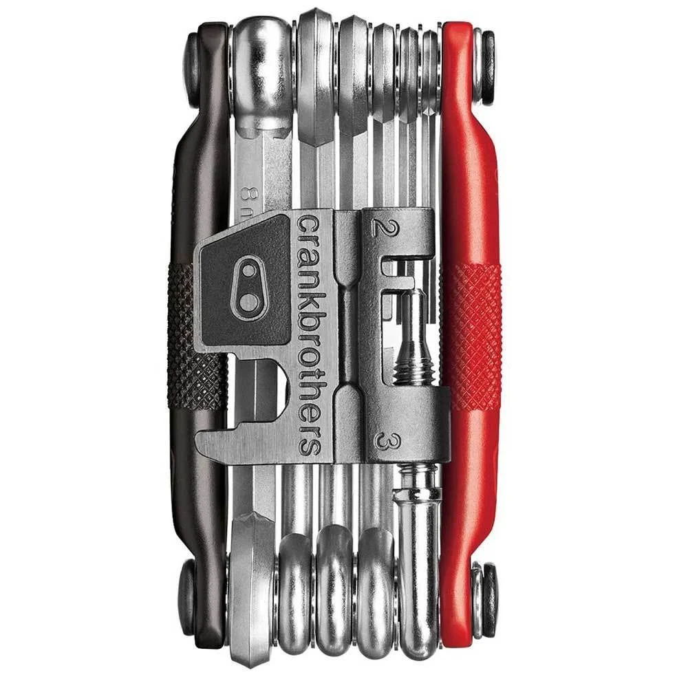 Crankbrothers M17 Bicycle/Bike Maintenance Multi Tool (Black/Red) - Lightweight