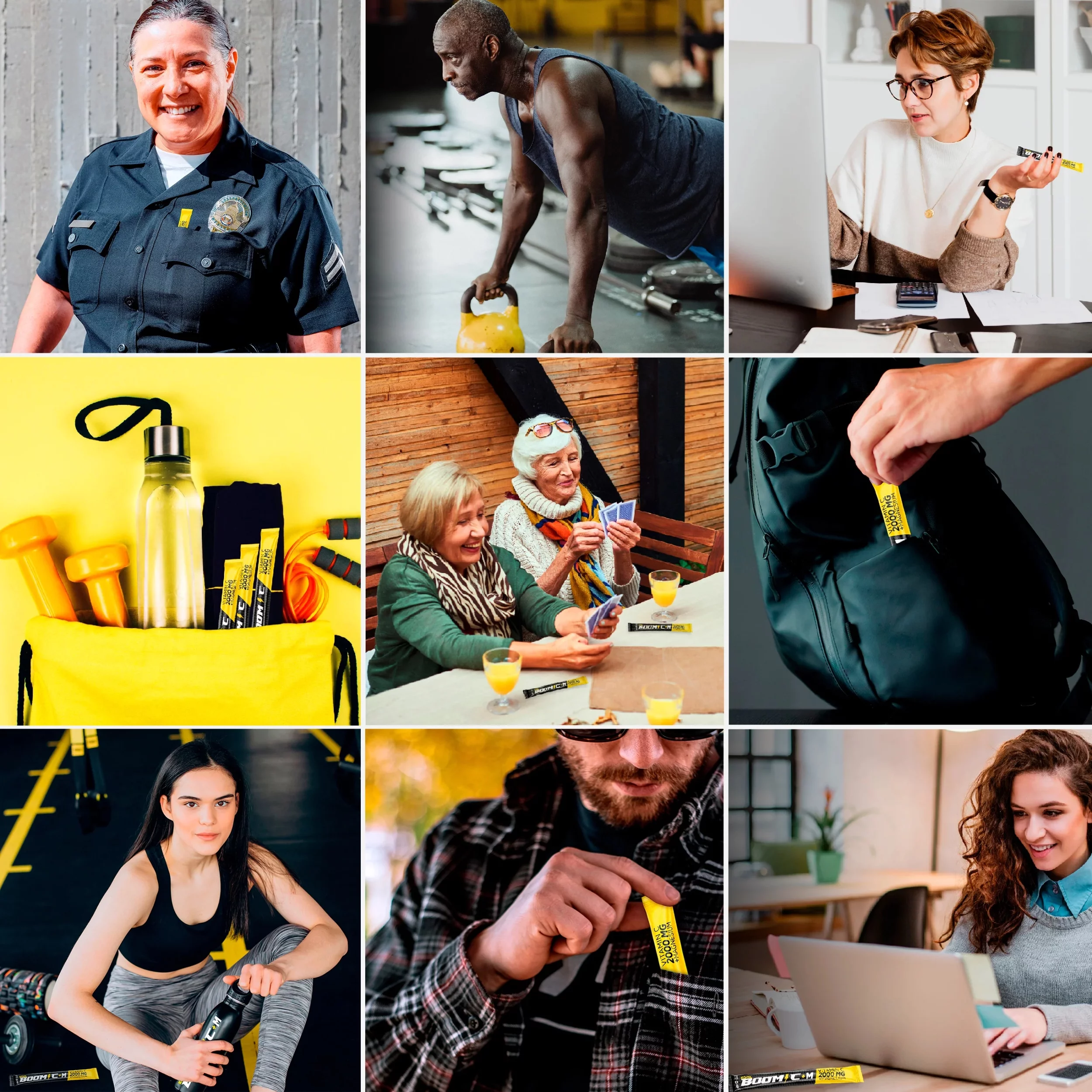 Kool Boom C + M - Vitamina C 2,000 Mg Más Magnesio - 30 Stick Packets (.25 Oz - 7g)