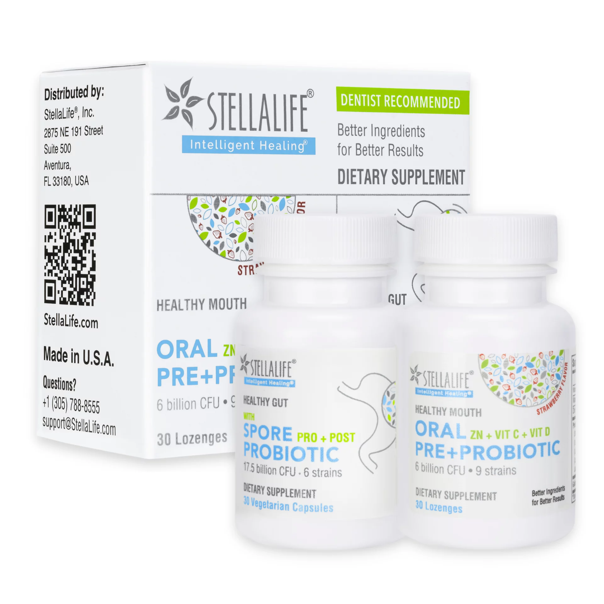 StellaLife Probiotics Kit (Pre/post) for Digestion and Dental Health