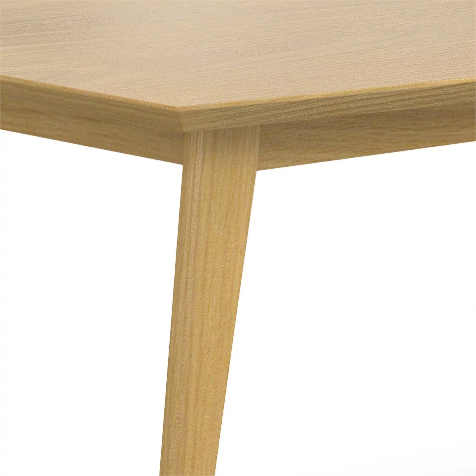 Pemberly Row Rectangle Modern Solid Wood Dining Table in Oak