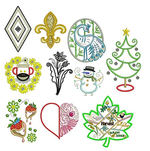 Embroidex Embroidery Machine Starter Kit - Everything Needed to Do Machine Embroidery Thread, Stabilizer, Bobbin Needles Etc Plus Bonus Embroidery Designs and Instructional CD