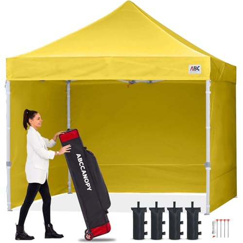 ABCCANOPY Easy Pop Up Canopy Tent with Sidewalls 10x10 Commercial -Series, White