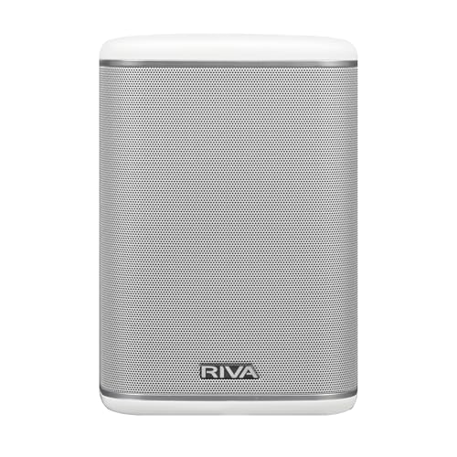 RIVA Upgraded Arena Wi-Fi Bluetooth Hi-Fi Speaker, 6 Drivers, 50W, Multiroom Music System, Supports Airplay 2, Chromecast, Spotify, Tidal and More Streaming (Black)