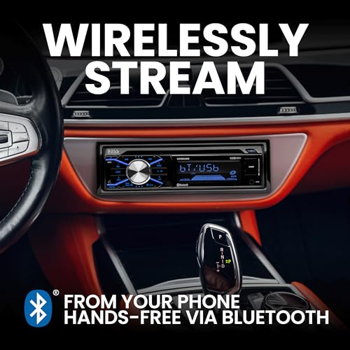 BOSS Audio Systems 656BCK Car Stereo Package - Single Din, Bluetooth, CD MP3 USB AM FM Radio, 6.5 Inch 2 Way Full Range Speakers, Black