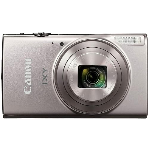 Canon PowerShot IXY 650 (ELPH 360) HS Digital Camera (Silver) + 128GB Extreme PRO Memory + Case, Grip, Software Pack (Essential Bundle) (Renewed), Black