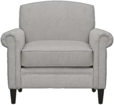 KOWO Upholstered Rolled Arm Accent Armchair gray