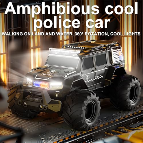 Threeking 1:16 Waterproof Monster Truck Pickup Toys RC Cars Remote Control Car Truck Toys 4WD All Terrain Off-Road Car Toy Gifts Presents 6 7 8 9 10 11 12 Year Old Kids Boys Girls Toys