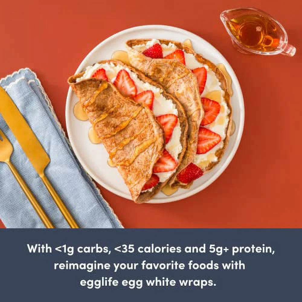 egglife egg white wraps, Sweet Cinnamon, Egg White Wraps, 72 Total Wraps (12-6 Packs) - Gluten Free, Dairy Free, No Flour, Sugar Free, Keto Friendly, Paleo, Low Net Carb, Protein Packed
